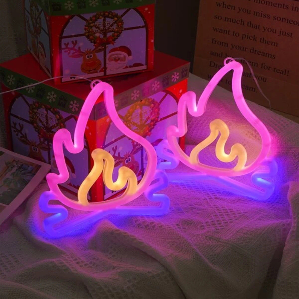 Neon Flame Nachtlicht