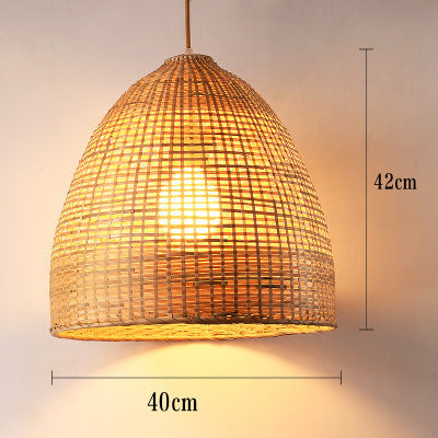 Bamboo Woven Dome Pendelleuchte