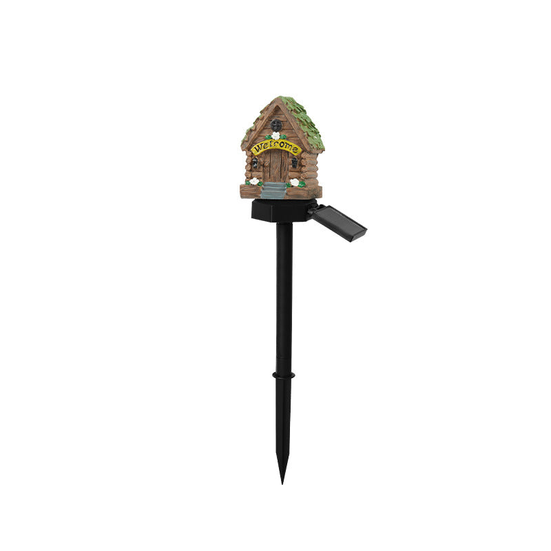 Verspielt Solarbetriebene LED Fee Haus Gartenstecker