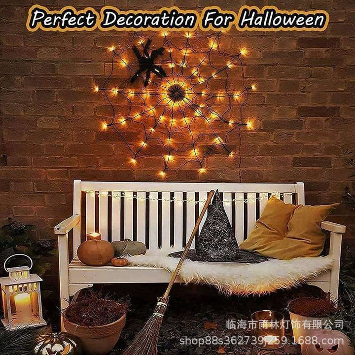 Halloween-Themen Spinnennetz Lichterkette