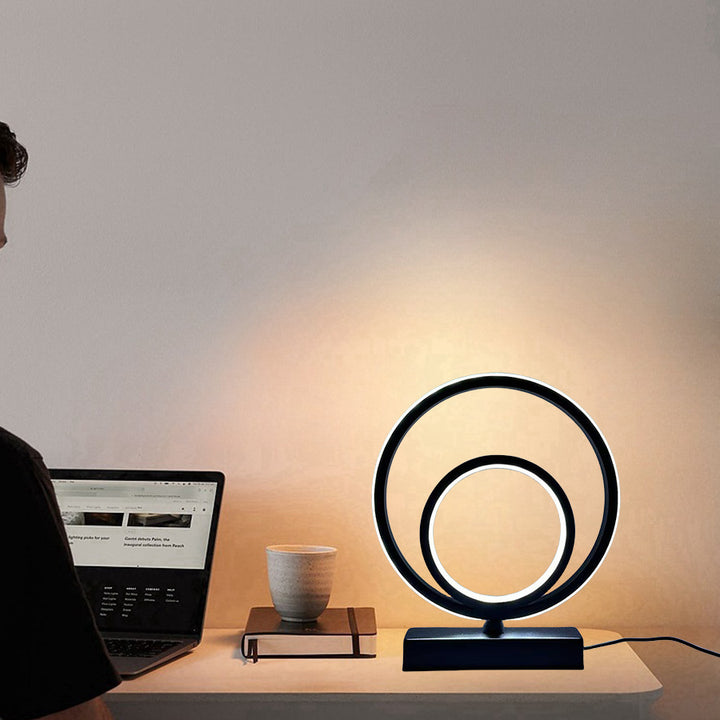 Moderne kreisförmige LED-Tischlampe