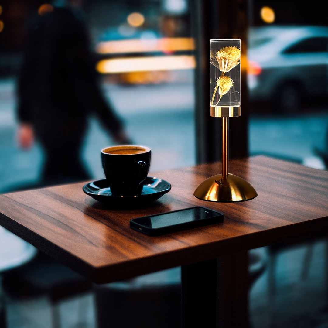 Elegante Blumenglaslampe