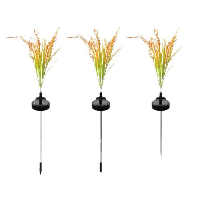 Solar LED Zier-Reisgras Gartenstecker Lichter Mit Micro-LED-Lichterkette Und Erdstift