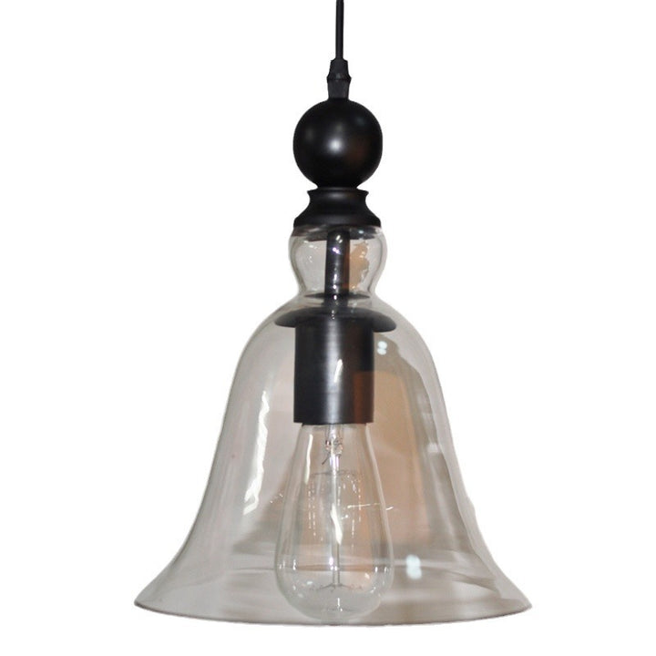 Vintage Glockenförmige Glas Pendelleuchte