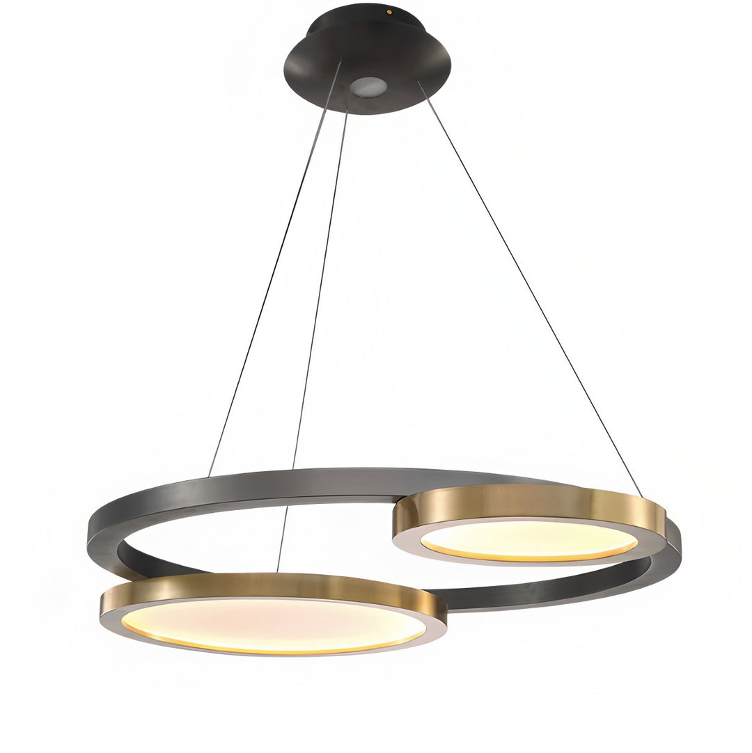 Moderne Dual-Circle Pendelleuchte