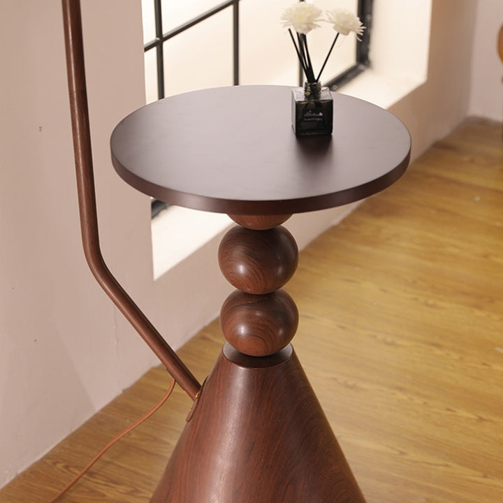 Designer Stehlampe mit integriertem Beistelltisch