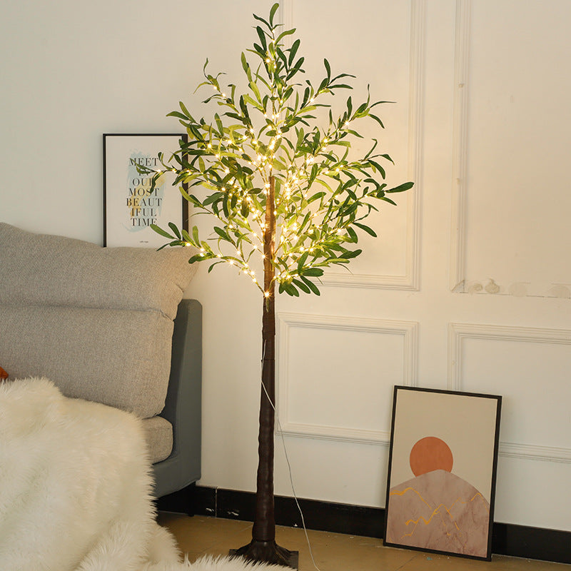 LED-Beleuchtete Künstliche Olivenbaum Stehlampe
