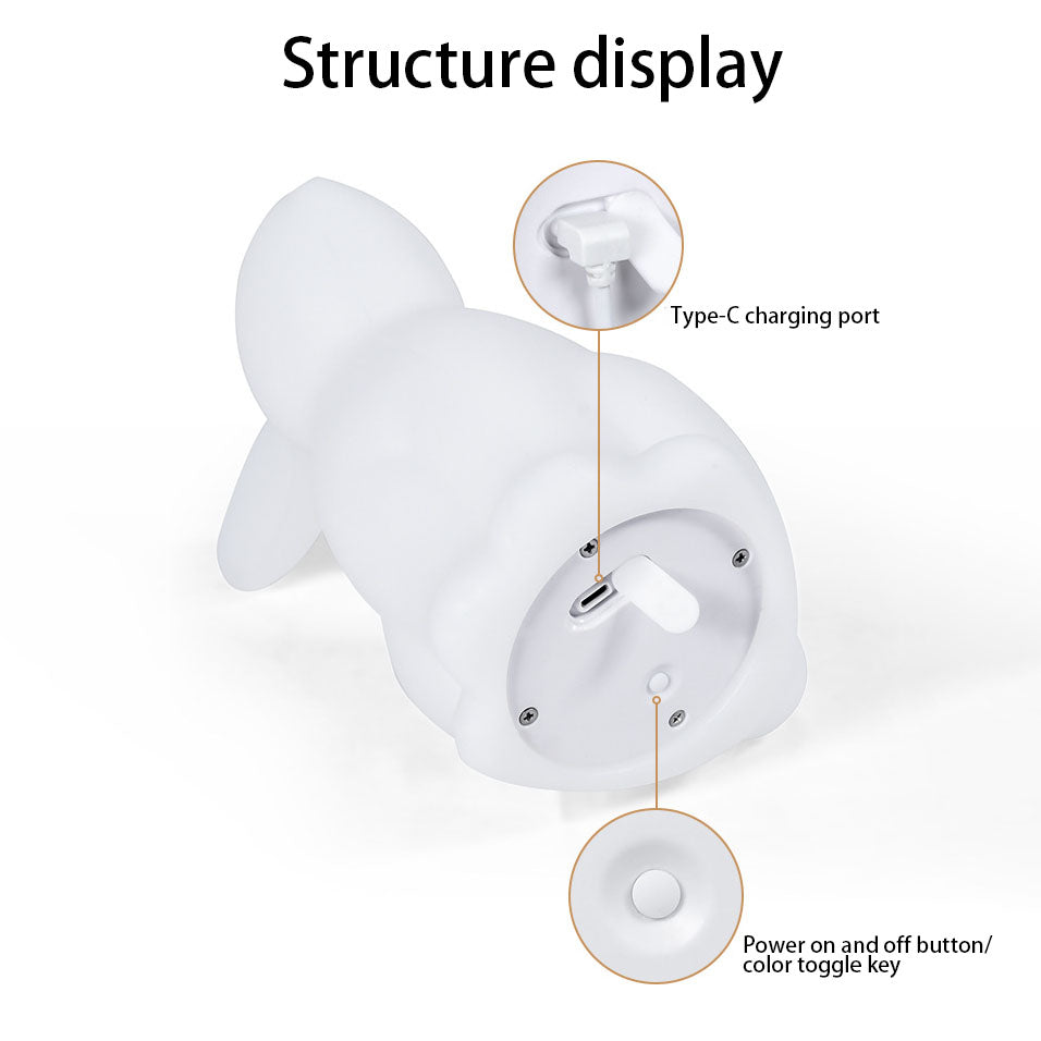 Moderne kreative Kaninchen PE LED Tischlampe für das Schlafzimmer
