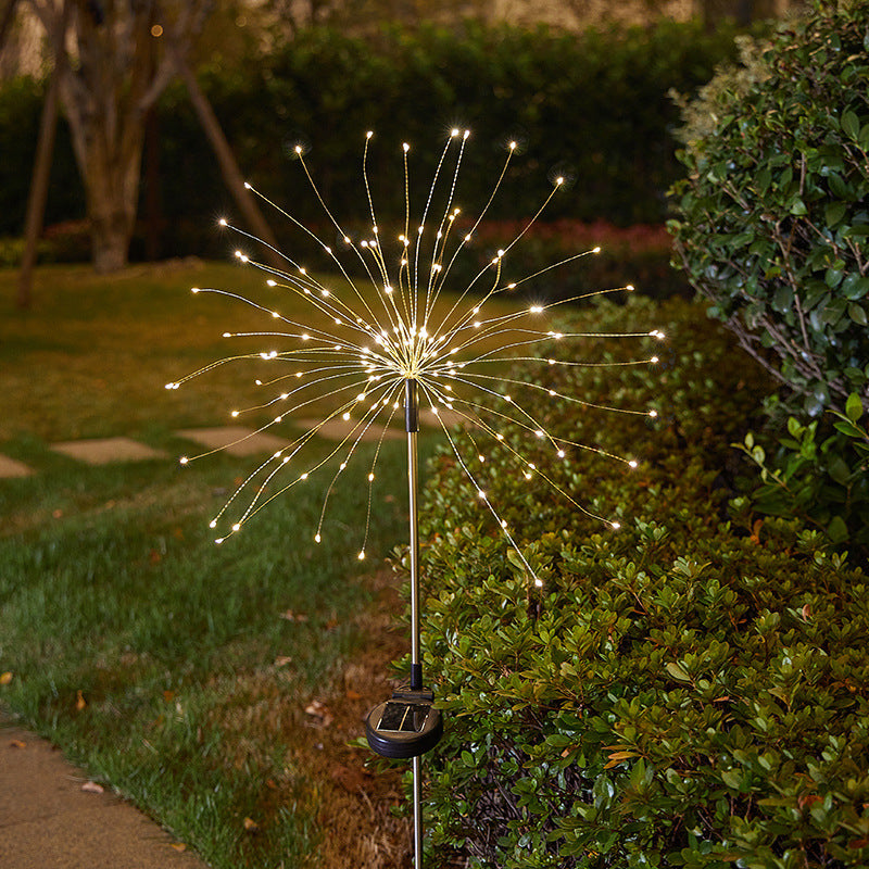 Solar LED Löwenzahn Gartenstecklichter Mit Flexiblen Mehrköpfigen Stielen Und Integrierter Solarpanel
