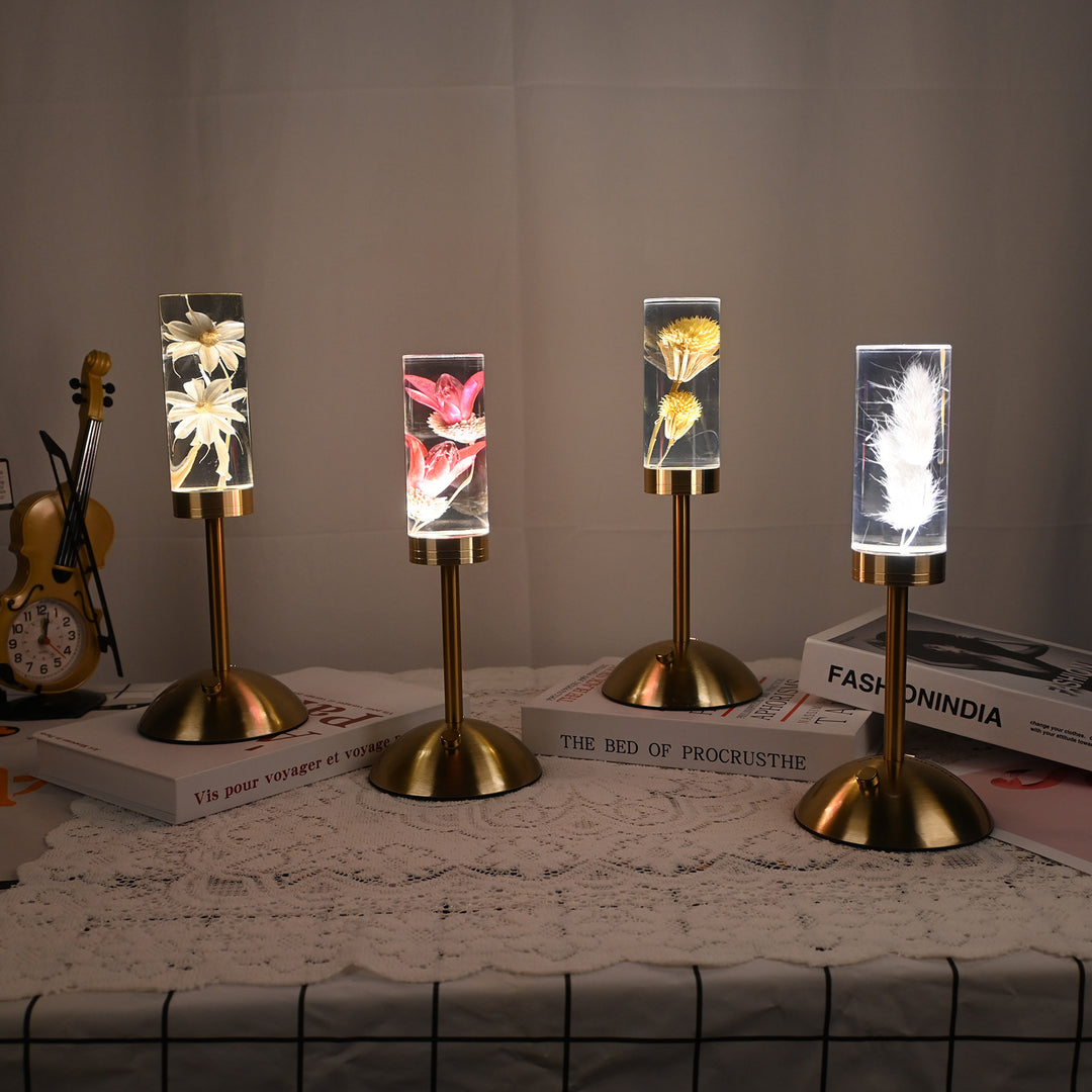 Elegante Blumenglaslampe
