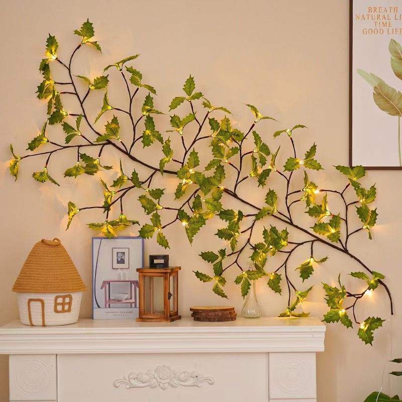 Verschnörkelte LED Kirschblüten Wandleuchte