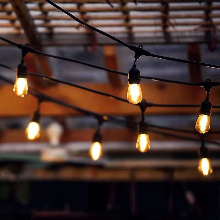 Vintage LED Filament Globe Lichterkette Außenpatio Glühbirne Girlande