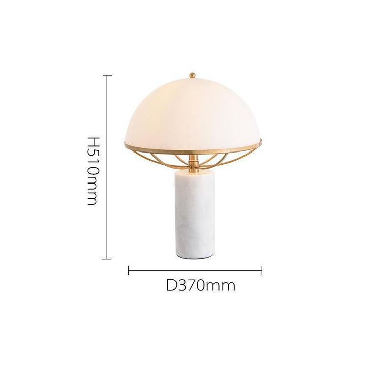 Künstlerische Marmor- und Metall-Tischlampe