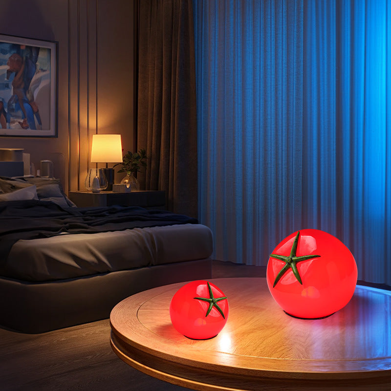 Tomatenförmige dekorative Tischlampe