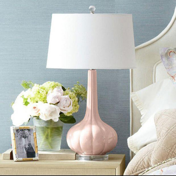 Elegante Glas Tischlampe