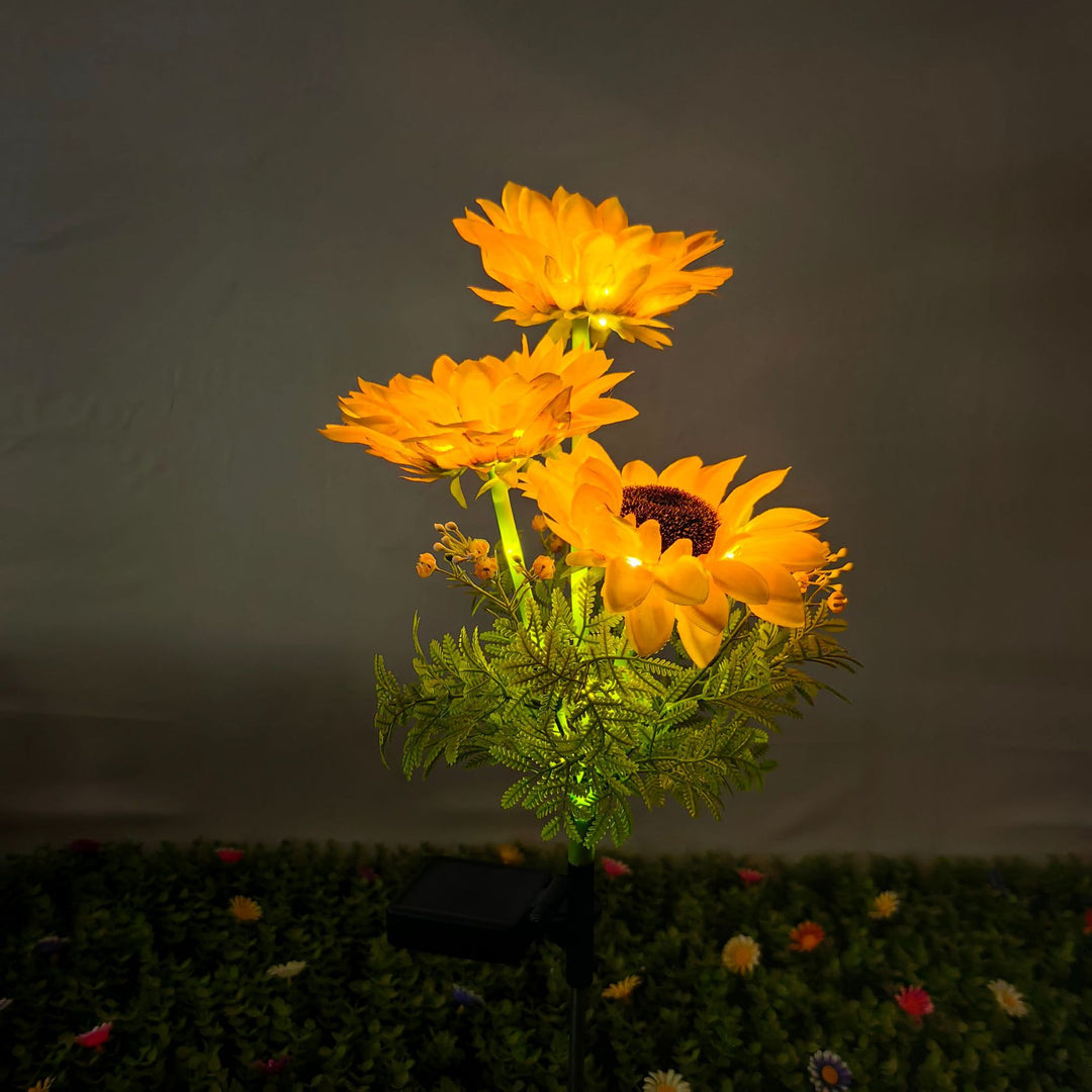 Solarbetriebene dekorative Sonnenblumenlampe