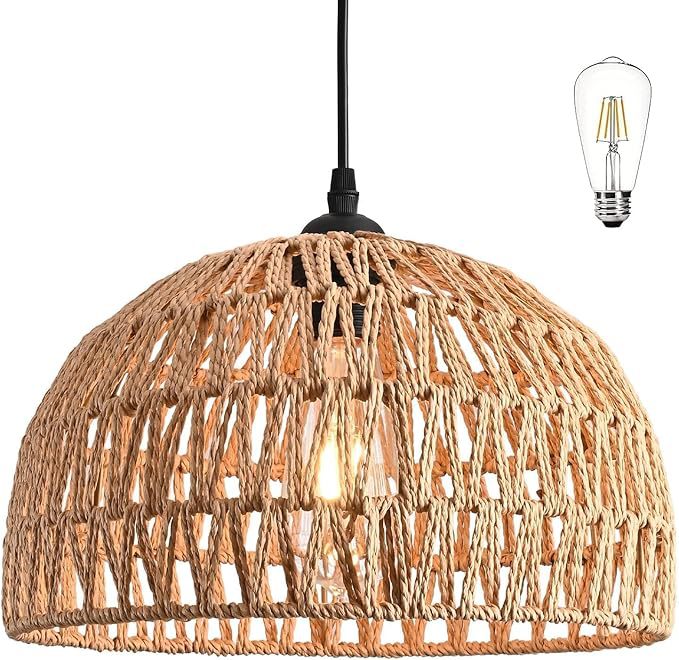 Boho-Chic Geflochtene Pendelleuchte