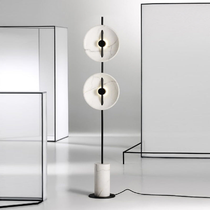 Moderne Doppel-Sphären-Stehlampe