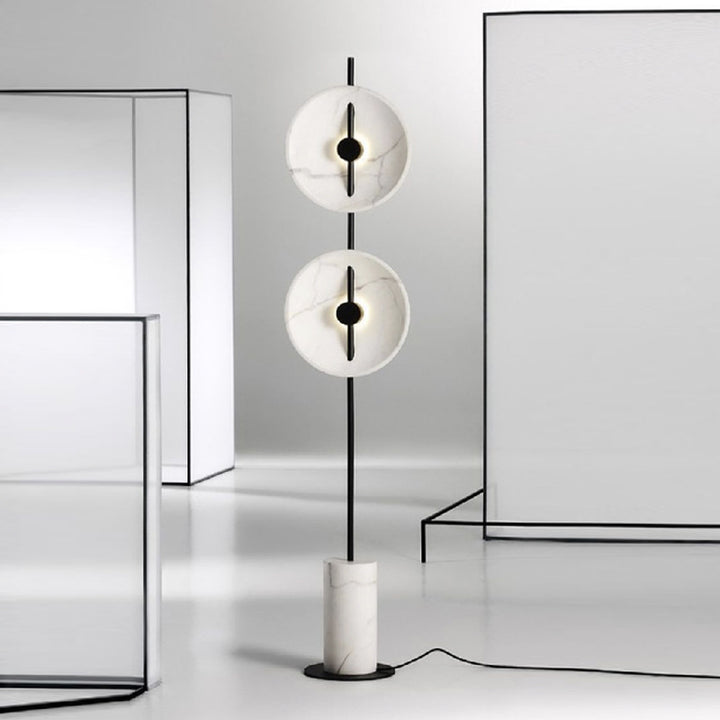 Moderne Doppel-Sphären-Stehlampe