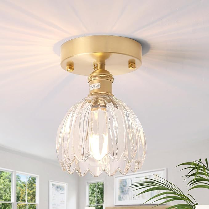 Elegante Glas Deckenleuchte Flush Mount