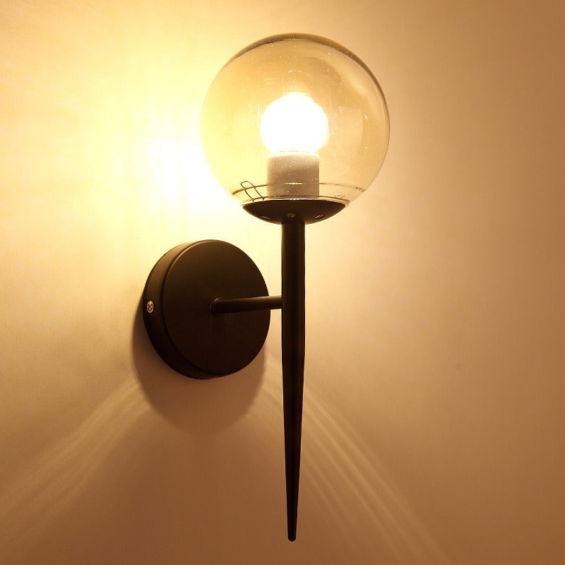 Zeitgenössische Glas-Globus-Wandlampe