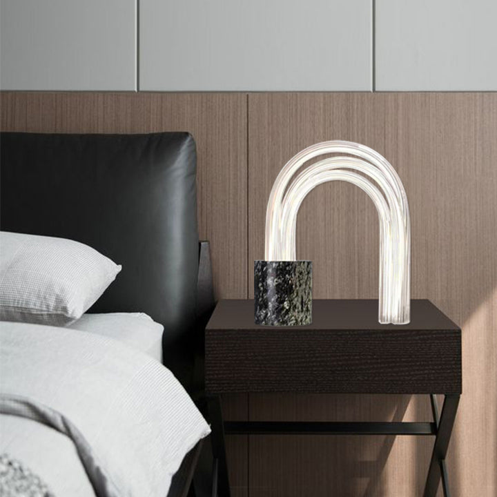 Moderne künstlerische Tischlampe mit Bogen-Design