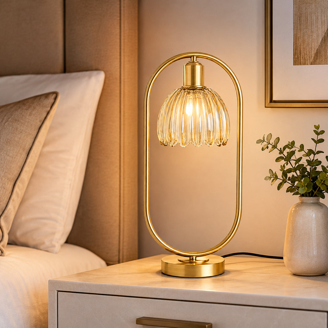 Moderne Kristallglobus-Tischlampe