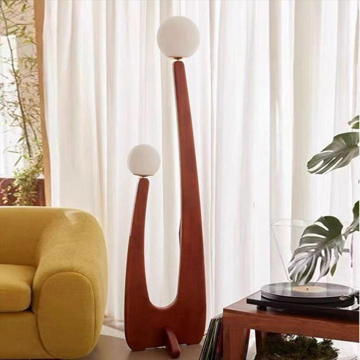 Künstlerische Holz Stehlampe