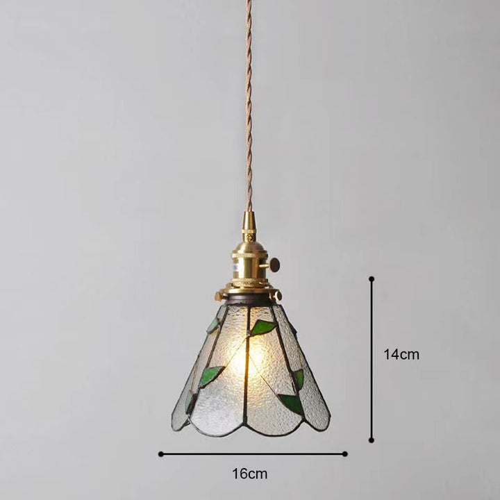 Verstellbare Vintage Glas Pendelleuchte