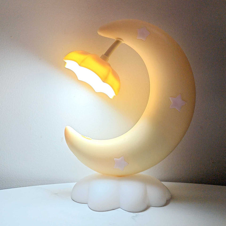 Dekorative Mond- und Wolken-Nachtlicht-Tischlampe für Kinder