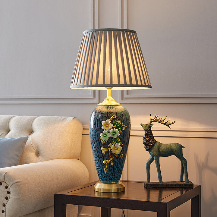 Verschnörkelte Blumen Tischlampe