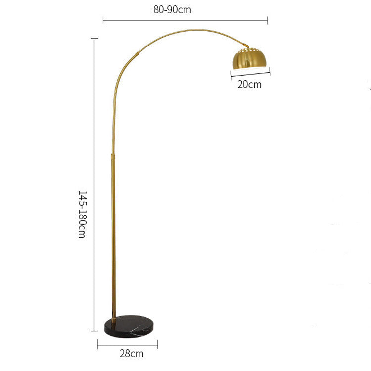 Bogen Stehlampe mit verstellbarer Höhe und elegantem Schirm