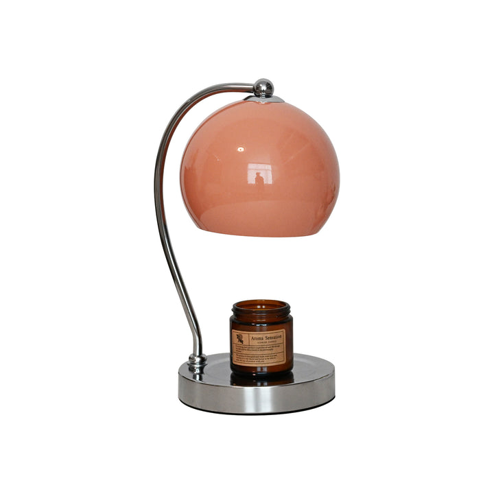 Gebogene Metall-Arm Globe Schreibtischlampe mit polierter Basis