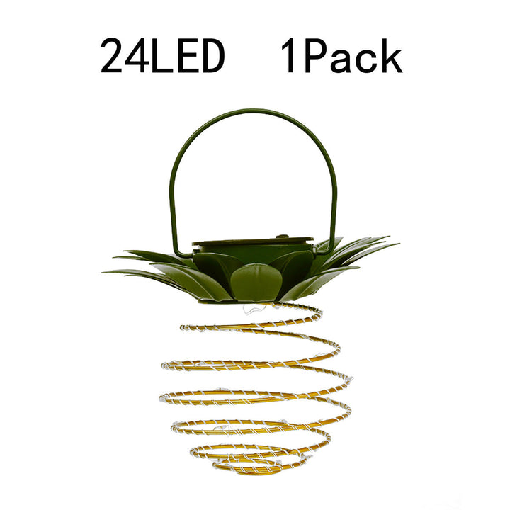 Spiral Hängende Solar LED Laterne Mit Lotus Dach Und Traggriff