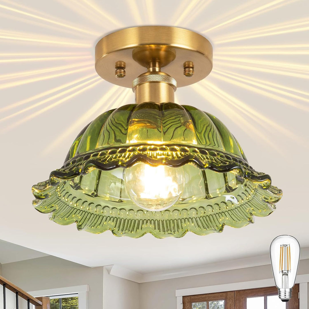 Elegante Glashaube Deckenleuchte