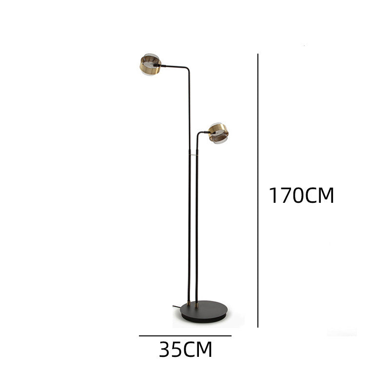 Moderne verstellbare Stehlampe mit Doppelkopf