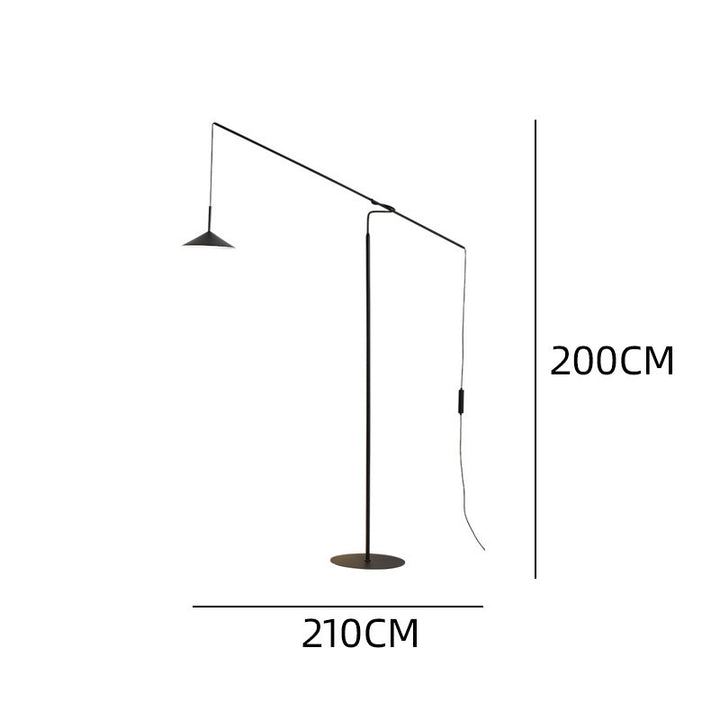 Verstellbare Bogen-Stehlampe mit minimalistischer Gestaltung