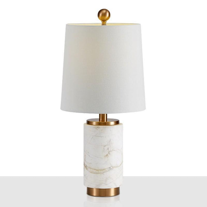 Marmor Tischlampe mit goldenen Akzenten