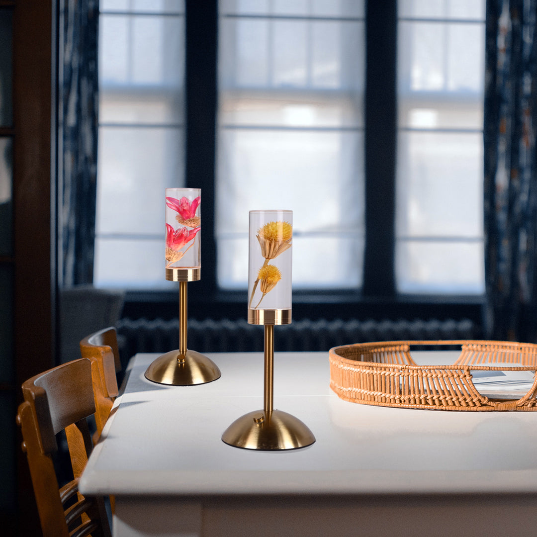 Elegante Blumenglaslampe