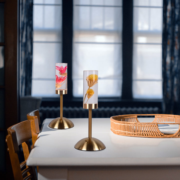 Elegante Blumenglaslampe