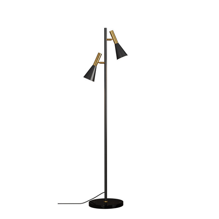 Verstellbare Stehlampe mit doppelten Schirmen