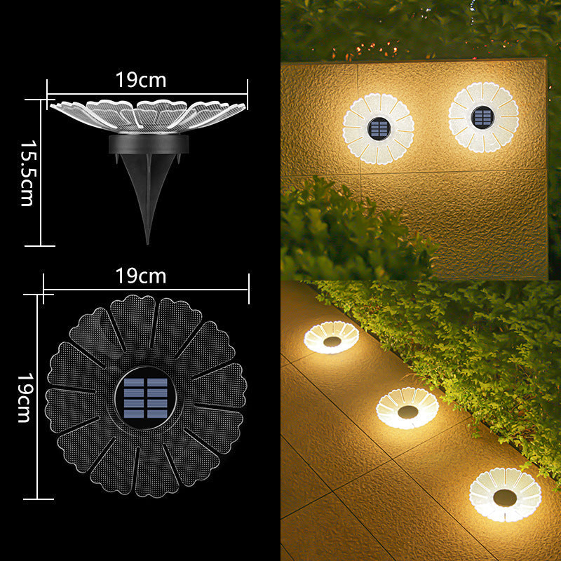 Dekorative Solar-Acryl-Blüten-Gartenstecker LED-Wegeleuchte