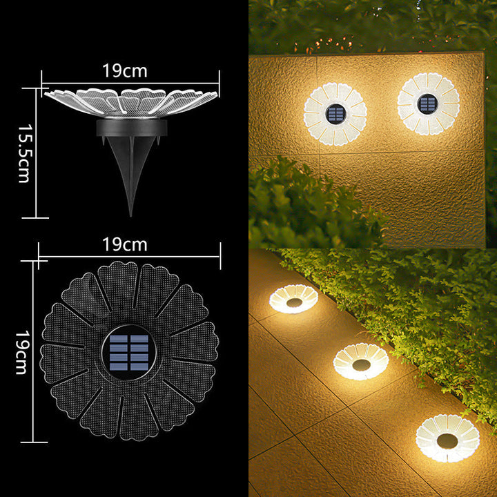 Dekorative Solar-Acryl-Blüten-Gartenstecker LED-Wegeleuchte