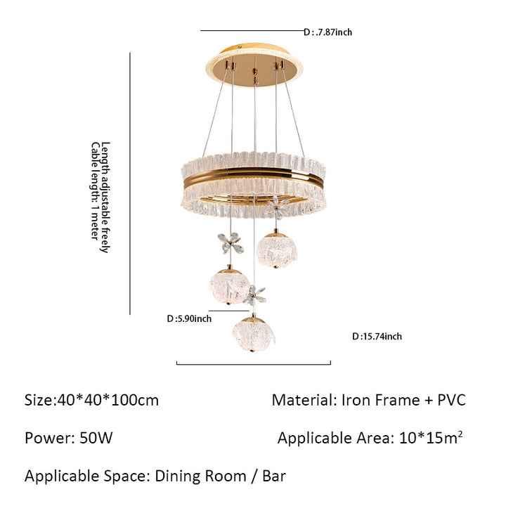 Moderne Boho Kristall Pendelleuchte