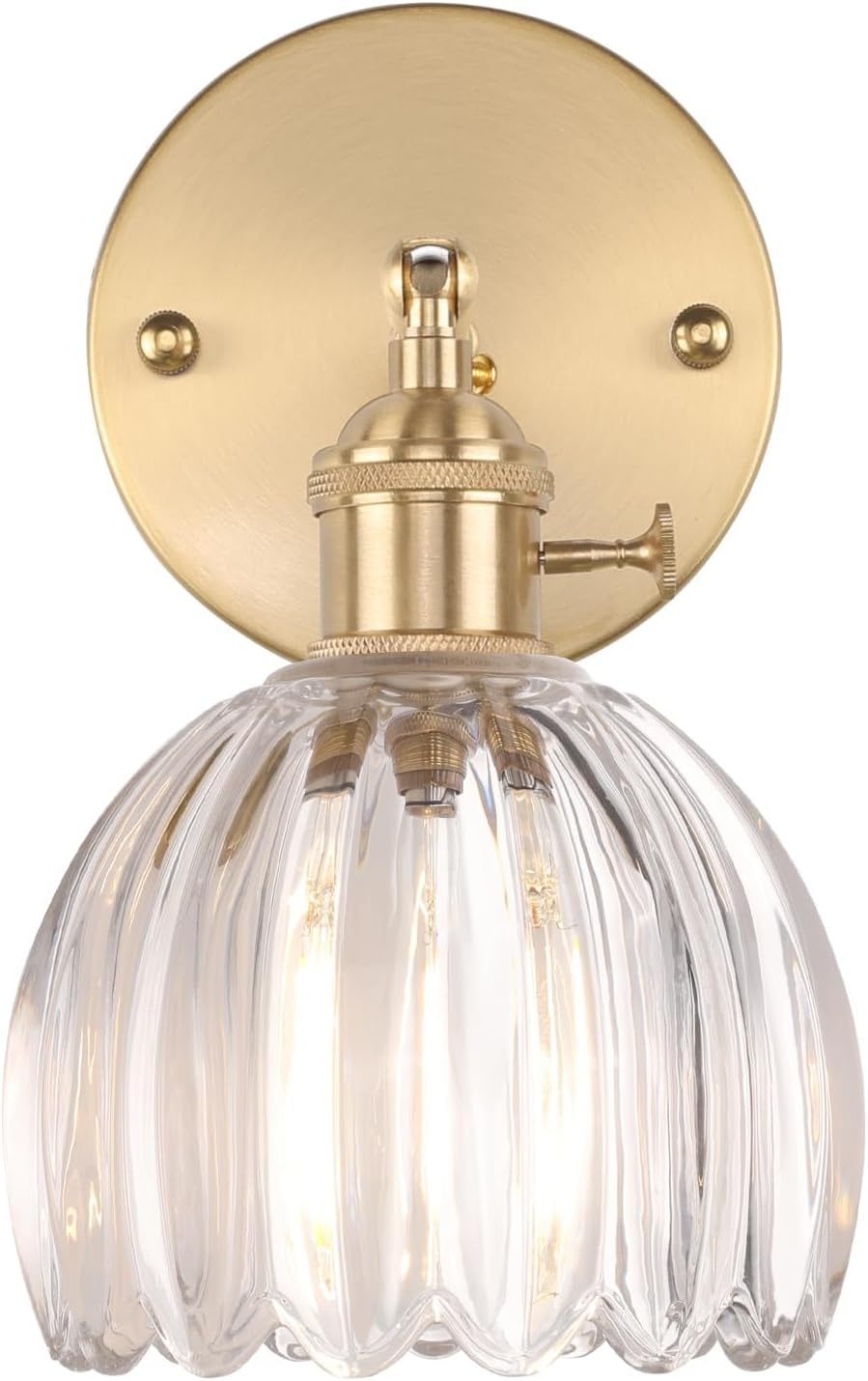 Elegante Glas-Wandlampe