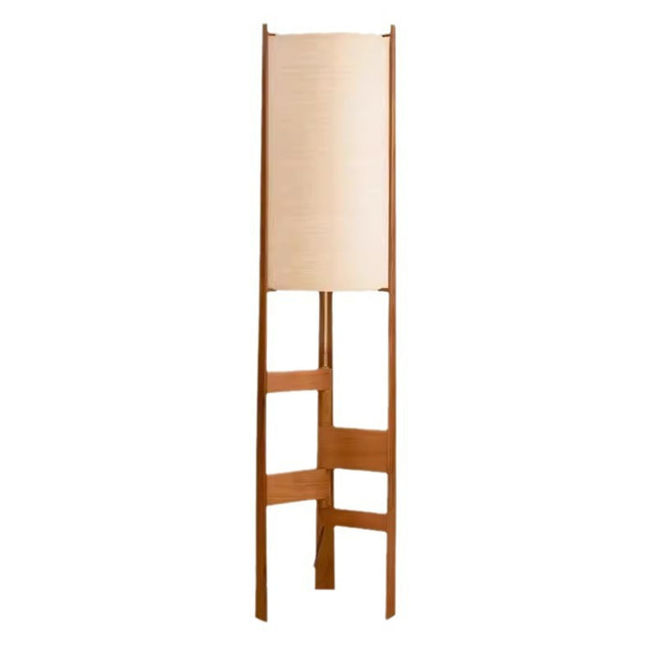 Minimalistische Holz-Stehlampe