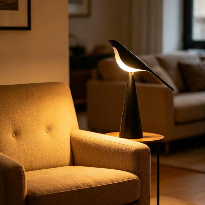 Dekorative Vogel-inspirierte Tischlampe