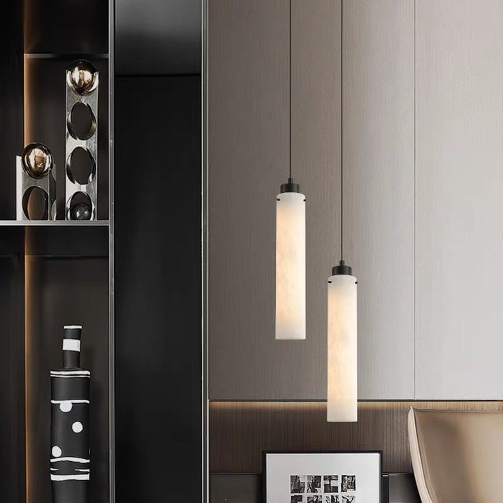 Moderne Marmor Zylinder Pendelleuchte