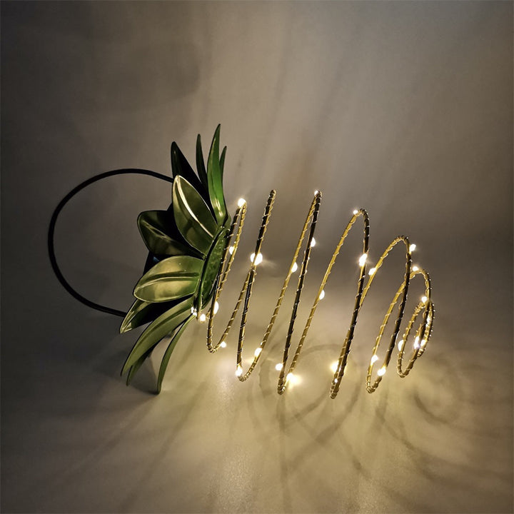 Spiral Pendel LED Hängetopflampe mit Faux-Tropenblatt-Oben