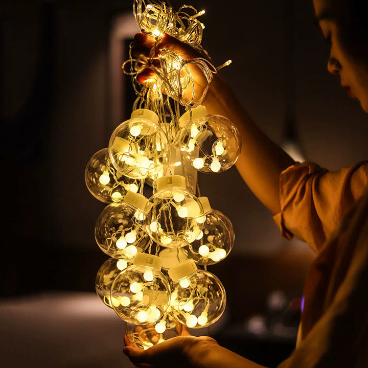 Hängende LED-Globus-Lichterkette